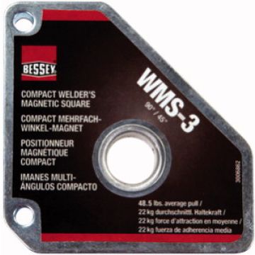 Bessey WMS-3 - Magnet, Magnetic Square, 90/45 Degrees, 55 Lbs Pull