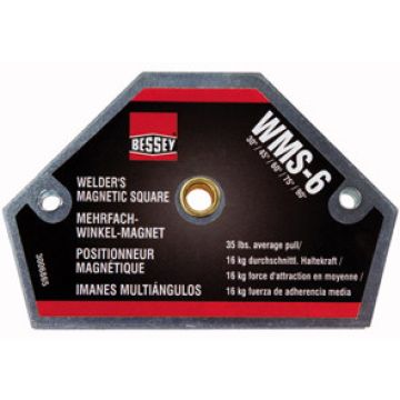 Bessey WMS-6 - Magnet, Magnetic Square, 30/45/60/75/90 Degree Angles, 35 Lbs Pull