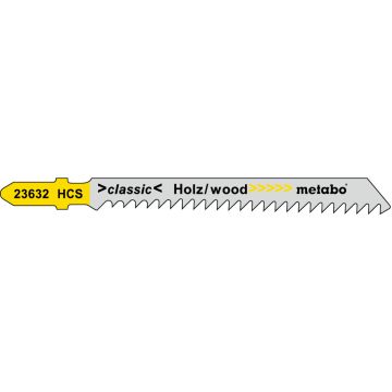 Metabo 623632000 - Jigsaw Blades, 3" Cutting Edge, HCS milled, 8 Teeth per Inch