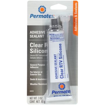 Devcon 80050 - Permatex #66 Clear Silicone Adhesive Sealant - 3 oz. tube, carded
