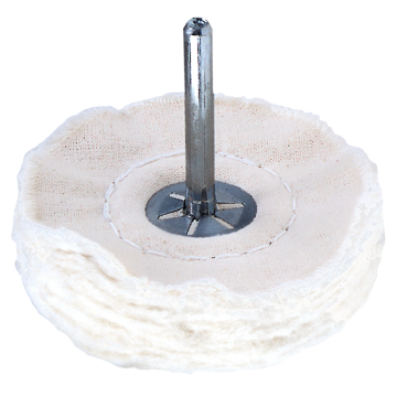 Formax 515-349 - 3" Shank Mounted Cotton Buffing Wheel | 40ply | Formax