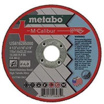 Metabo US616280000 - 4-1/2" x .045" x 7/8" Cutting Wheels, M-Calibur, Type 1, Ceramic, 13,300 rpm, 046 Grit