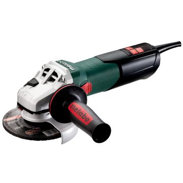 Metabo WEV 15-125 HT - 4-1/2" - 5" Variable Speed Angle Grinder, 2,800-9,600 rpm, 13.5 amp, w/Electronics, High Torque, Lock-on